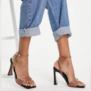 Asos Black and Brown Strappy Heels
